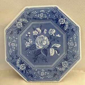 The Spode Blue Room Collection Botanical Octagonal Plate